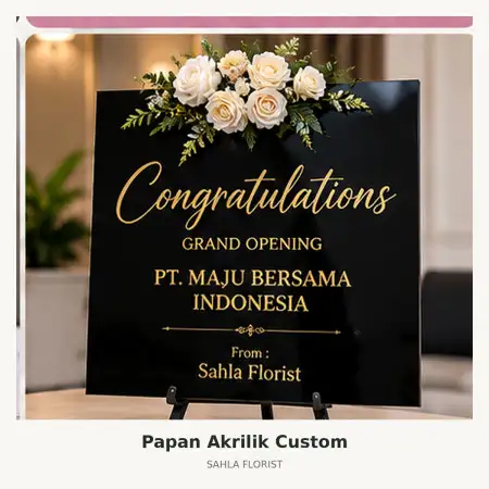 Papan Bunga Akrilik Jiipe Gresik